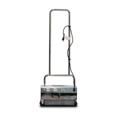 Handheld floor cleaning machine on a white background