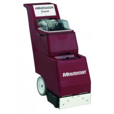 Red box shaped push carpet cleaner