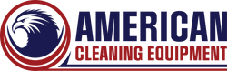 Red Circle with Blue Eagle head enclosed and then the words American Cleaning Equipment.