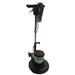Standing Floor Burnisher with cord wrapped around the handle 