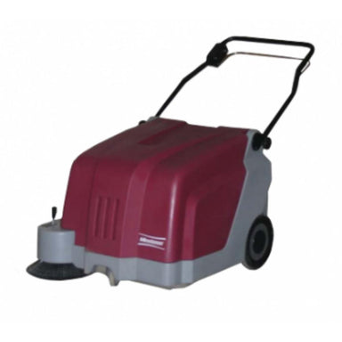 Large Push Minute man Kleen Sweep 25 vacuum sweeper red and grey 
