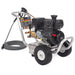 Pressure washer with hose on a white background