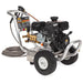 Pressure washer with hose on a white background