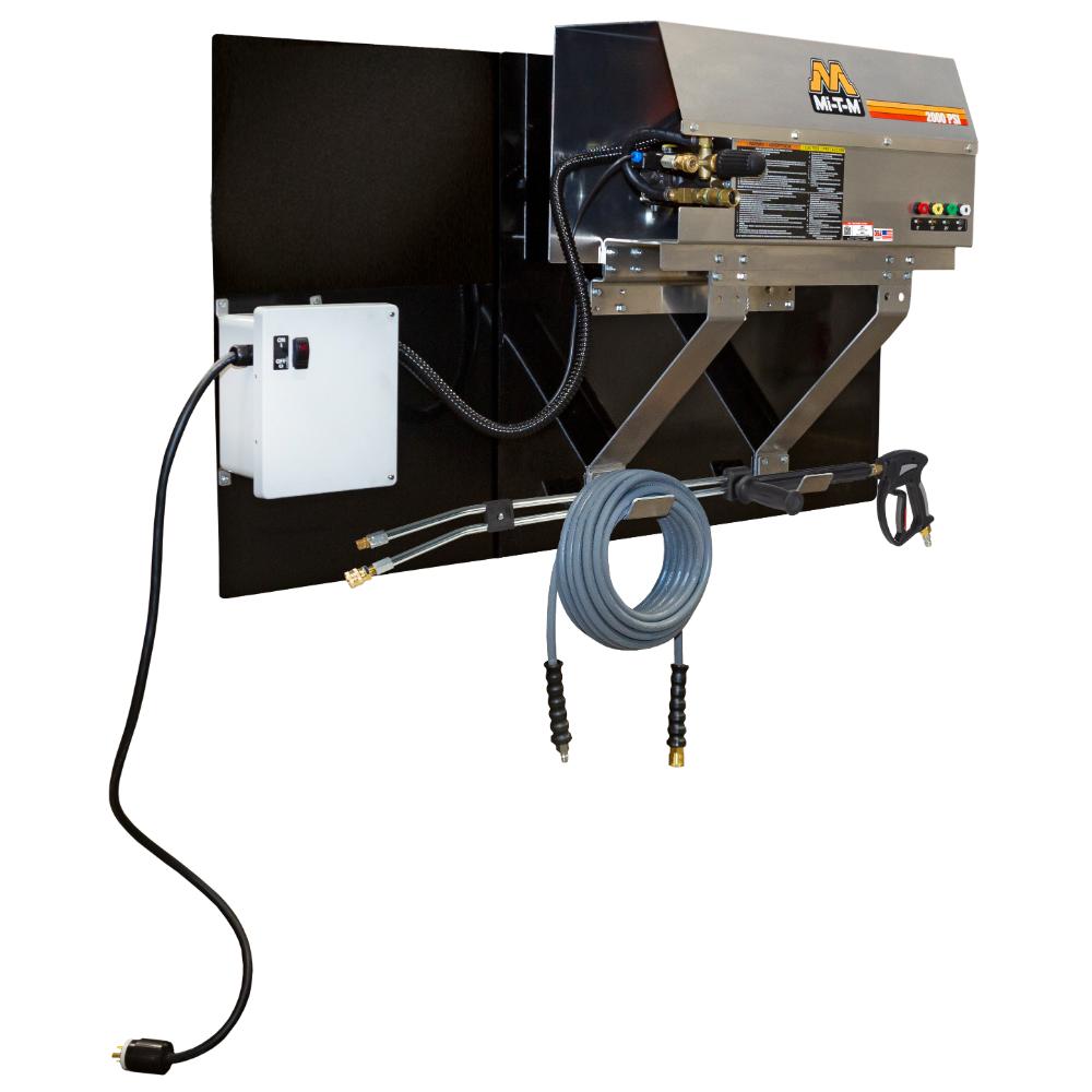 Mi-T-M-CAW-3004-0ME1 Welding machine with hoses and connectors on a white background