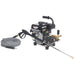 Pressure washer with hose and nozzle on a white background