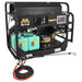 Mi-T-M pressure washer with hoses on a white background