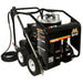 Black pressure washer with visible branding on a white background