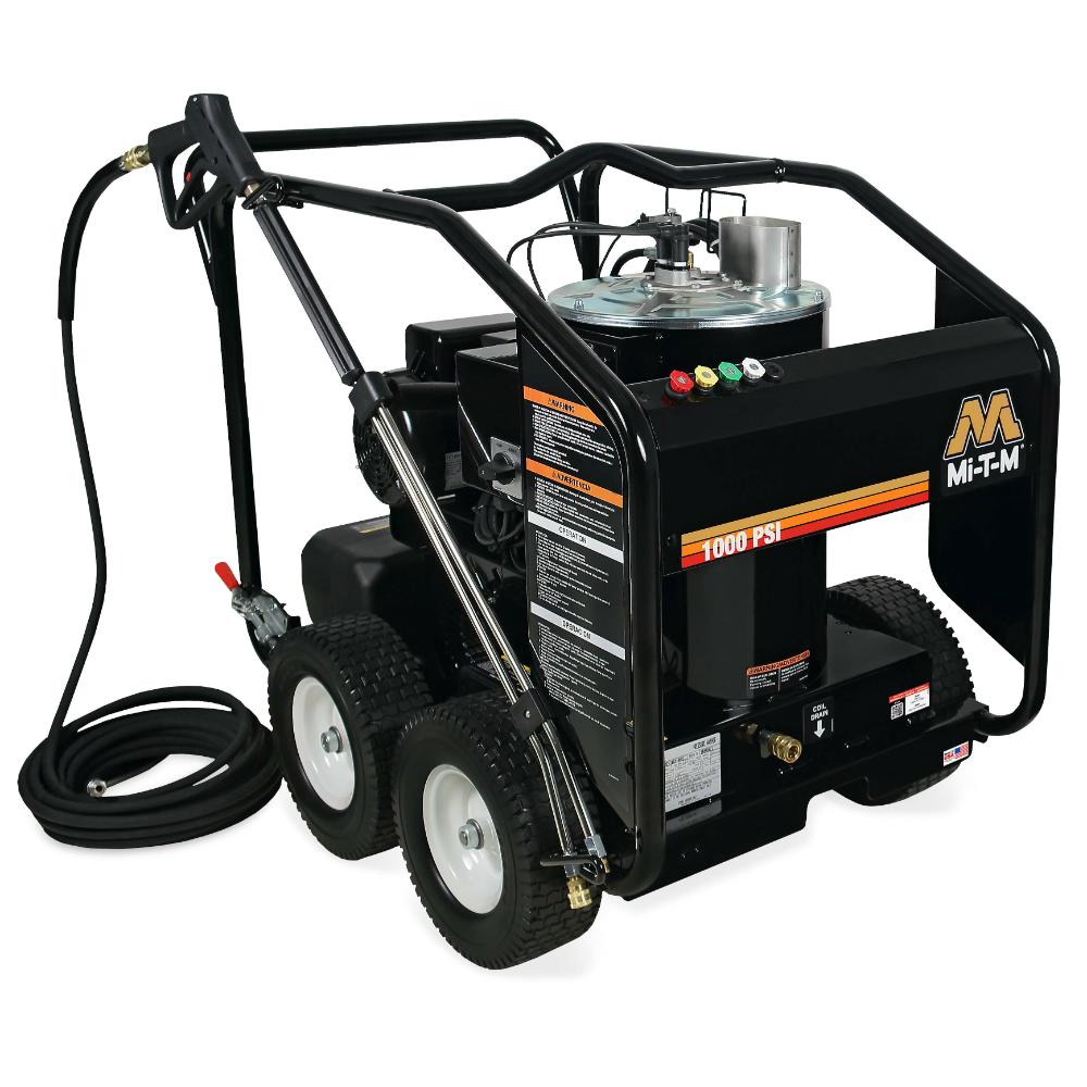 MI-T-M pressure washer on a white background