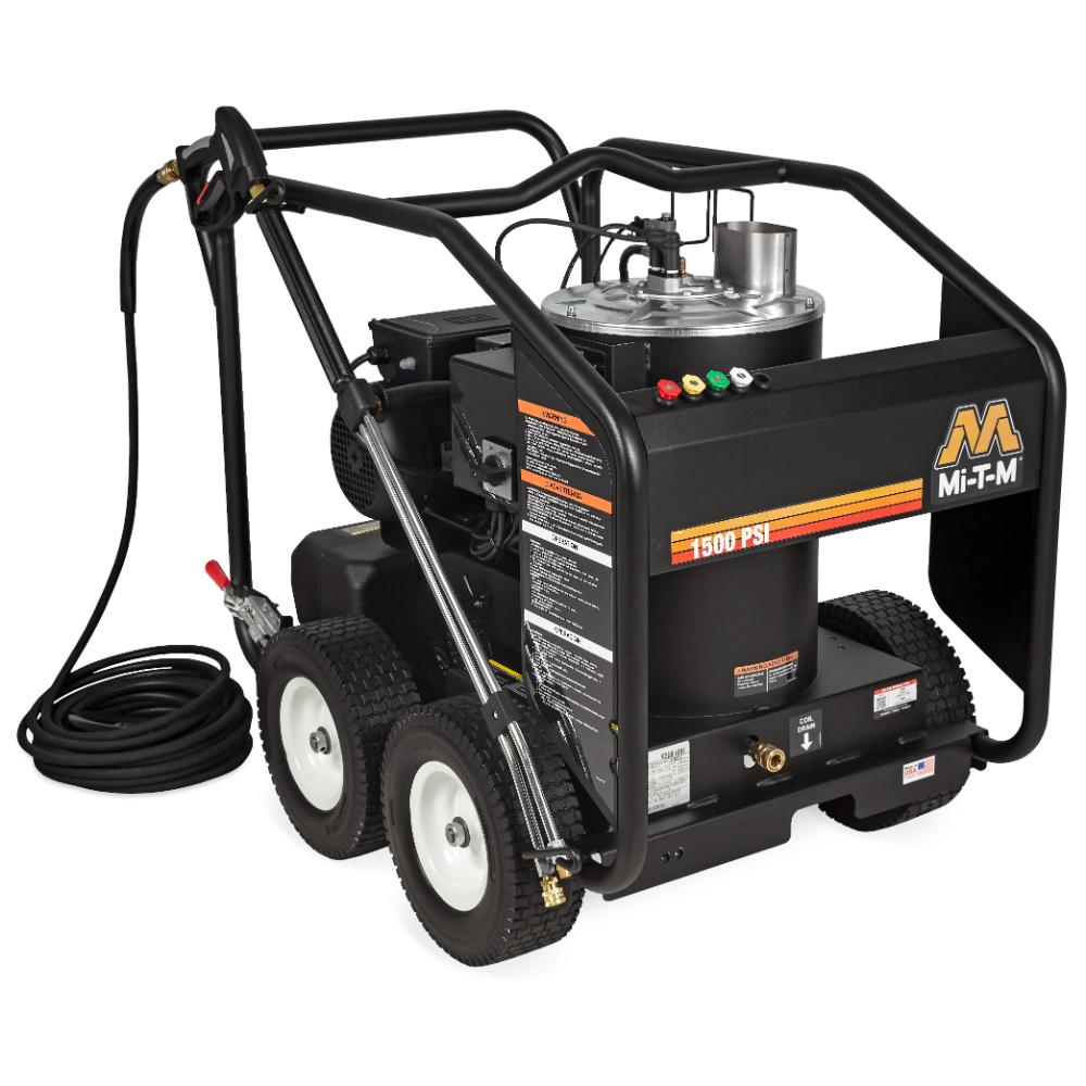 MI-T-M pressure washer on a white background