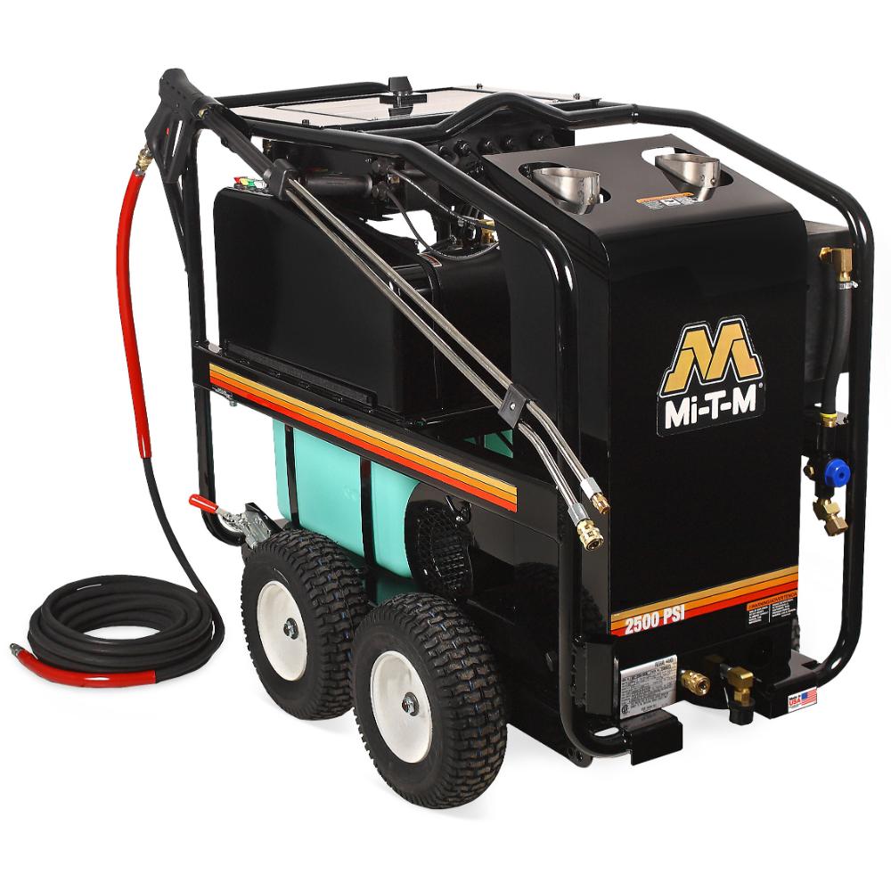 MI-T-M pressure washer on a white background