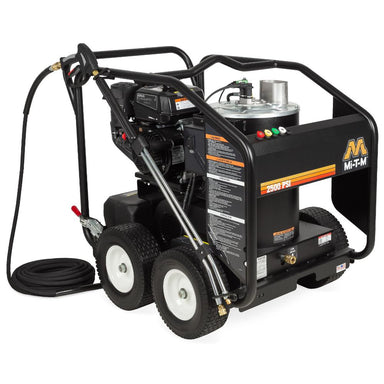 Pressure washer with visible brand logo on a white background