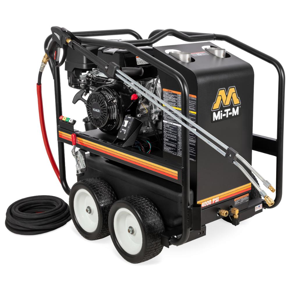 MI-T-M pressure washer on a white background
