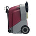 MinuteMan Kleen Sweep 25W Front Red and gray cleaning machine with brush attachment on a white background