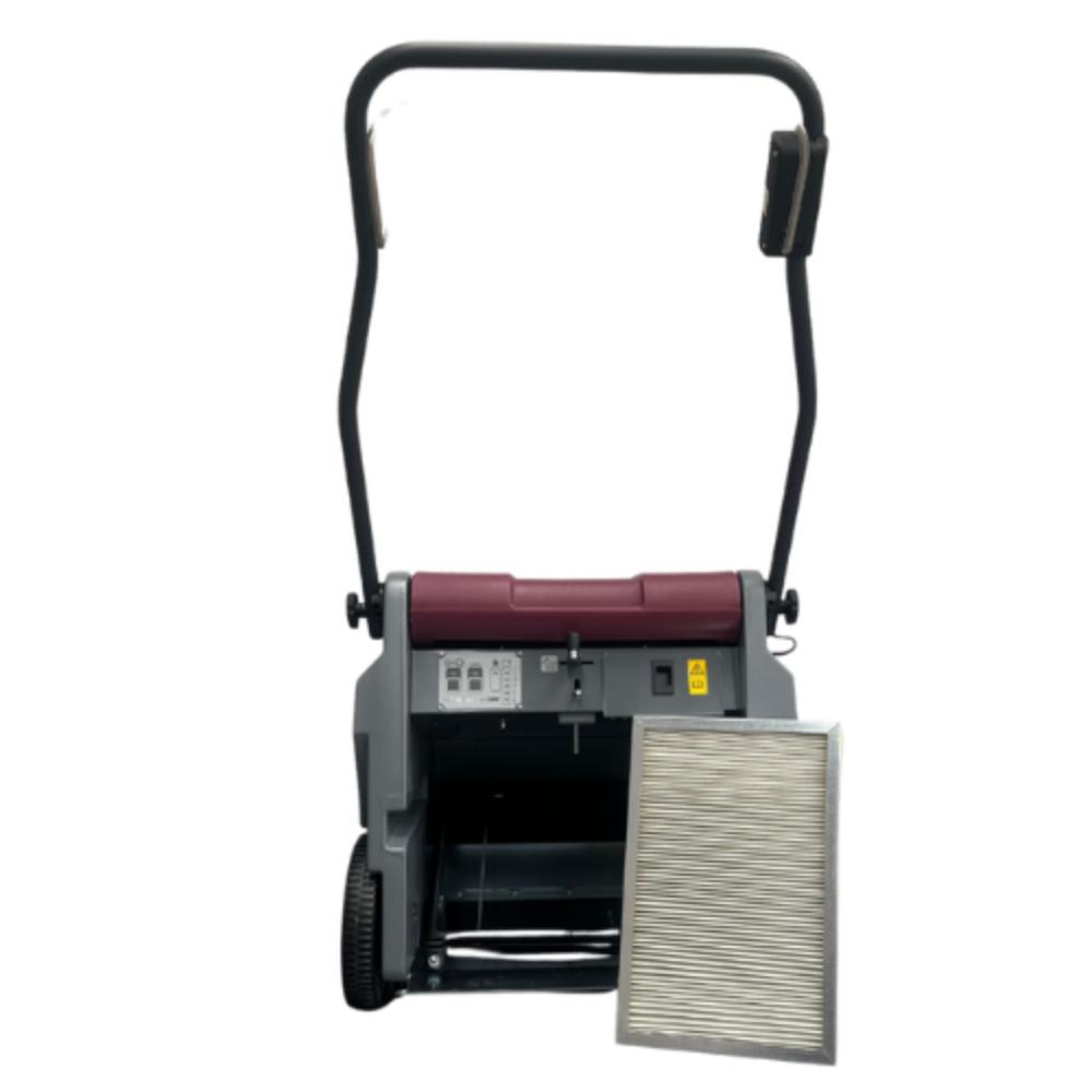 MinuteMan Kleen Sweep 25W Front Cleaning machine with filter on a white background