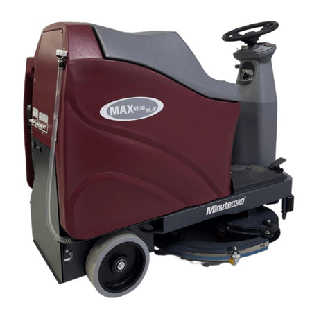 back right view of red and grey minute man max ride 26