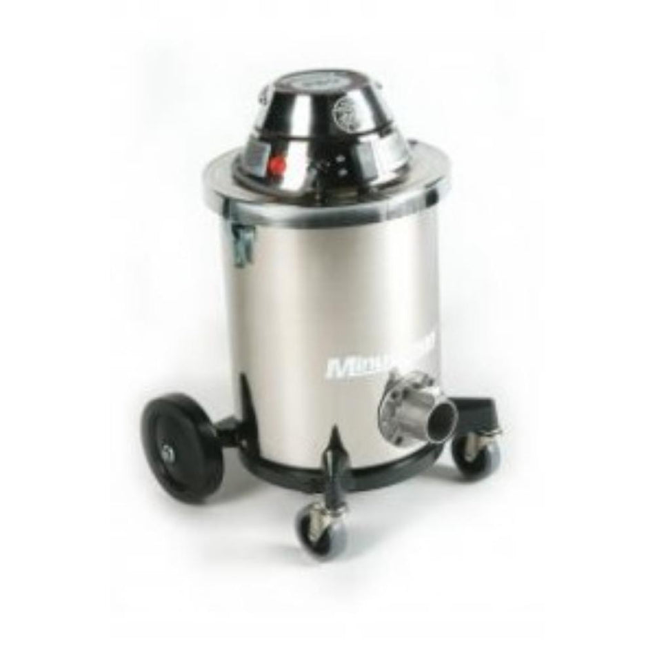 MinuteMan X-839-Small Stainless Steel Vacuum Cleaner and rolling wheels