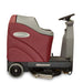 right side view of red and grey minute man max ride 20 ridding floor scrubber