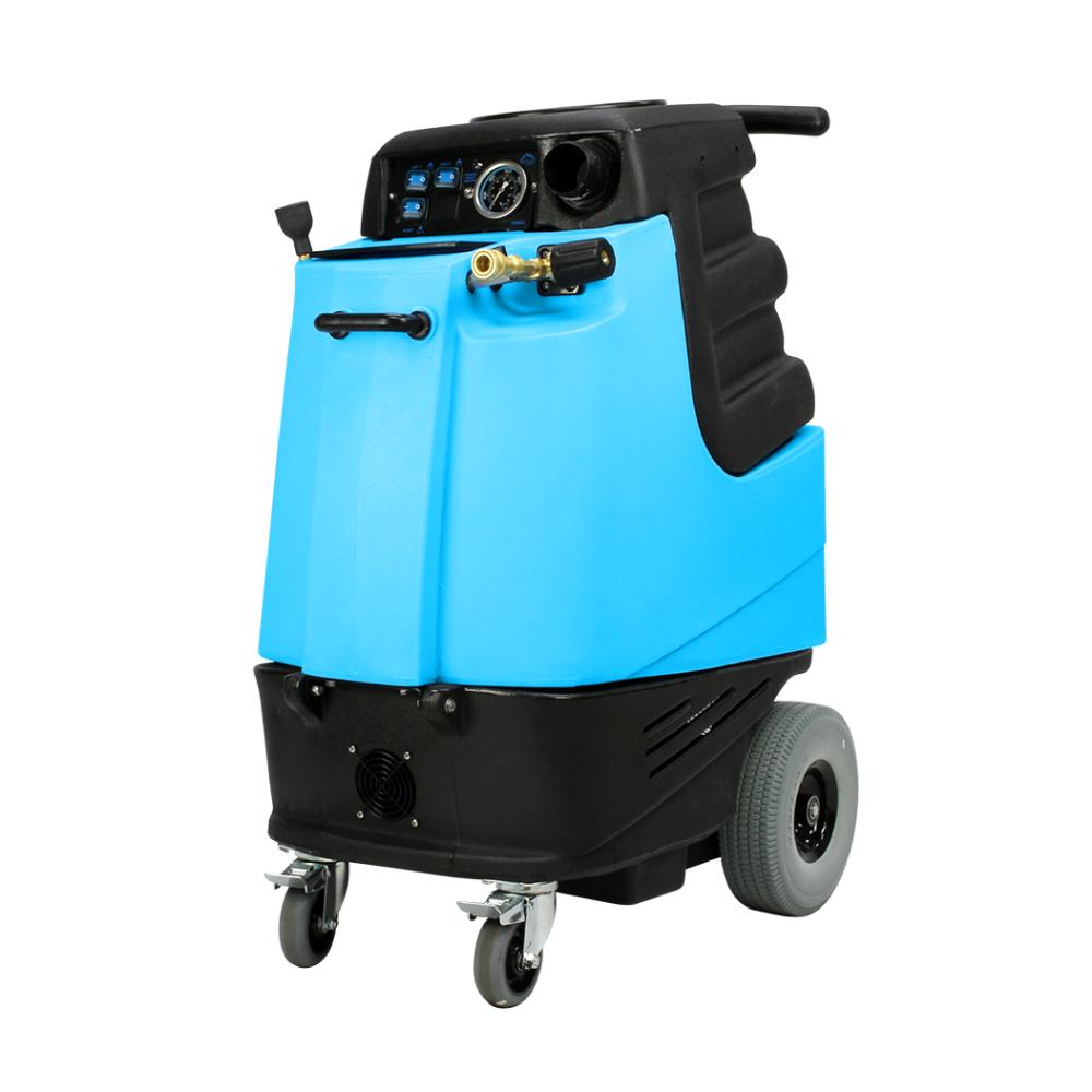 Blue and black Mytee 1005LX carpet cleaning machine on a white background