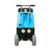Blue and black cleaning machine on a white background