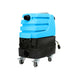 Blue and black industrial cleaning machine on a white background