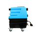 Blue and black cleaning machine on a white background