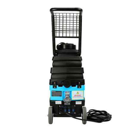 Blue and black pressure washer on a white background