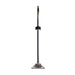 Metal stand with a base on a white background