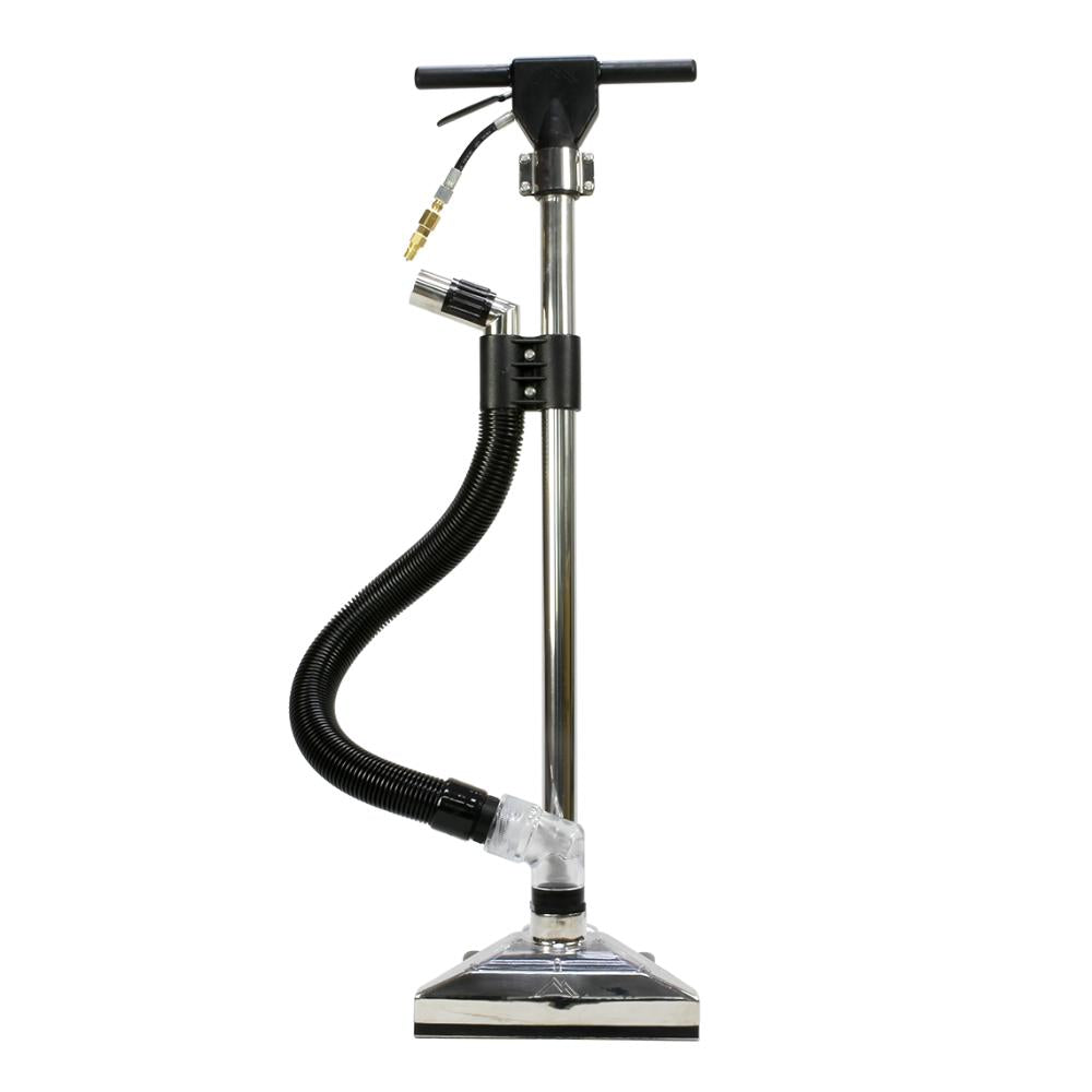 Floor cleaning machine with hose on a white background