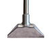 Metallic vacuum cleaner head on a white background