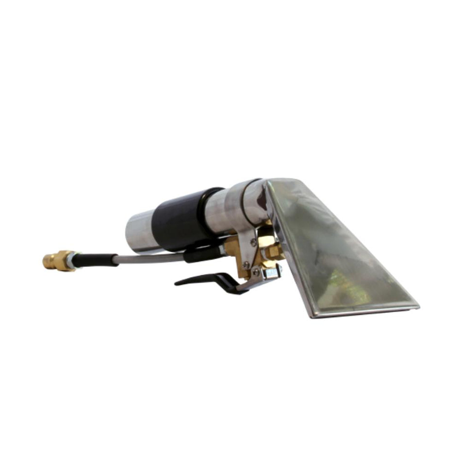 Pressure washer with a wide-angle lens on a white background