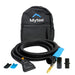 Mytee backpack with cleaning attachments on a white background