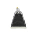 Black and clear plastic component on a white background