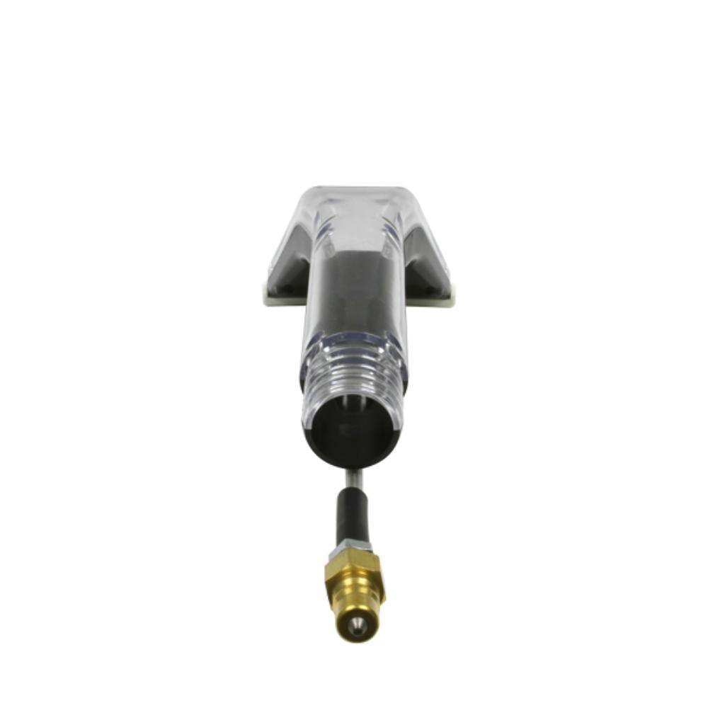Metallic spray nozzle on a white background
