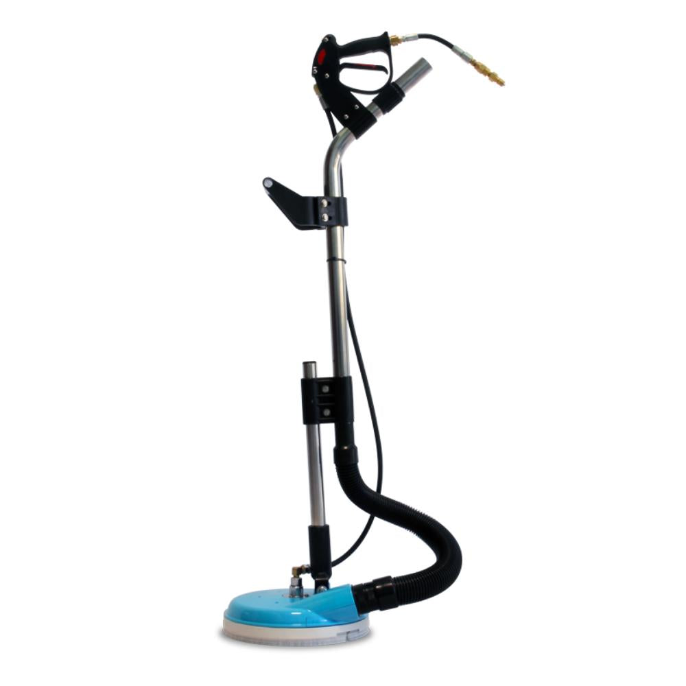 Mytee-8903-Spinner Floor buffer with blue buffer head on a white background