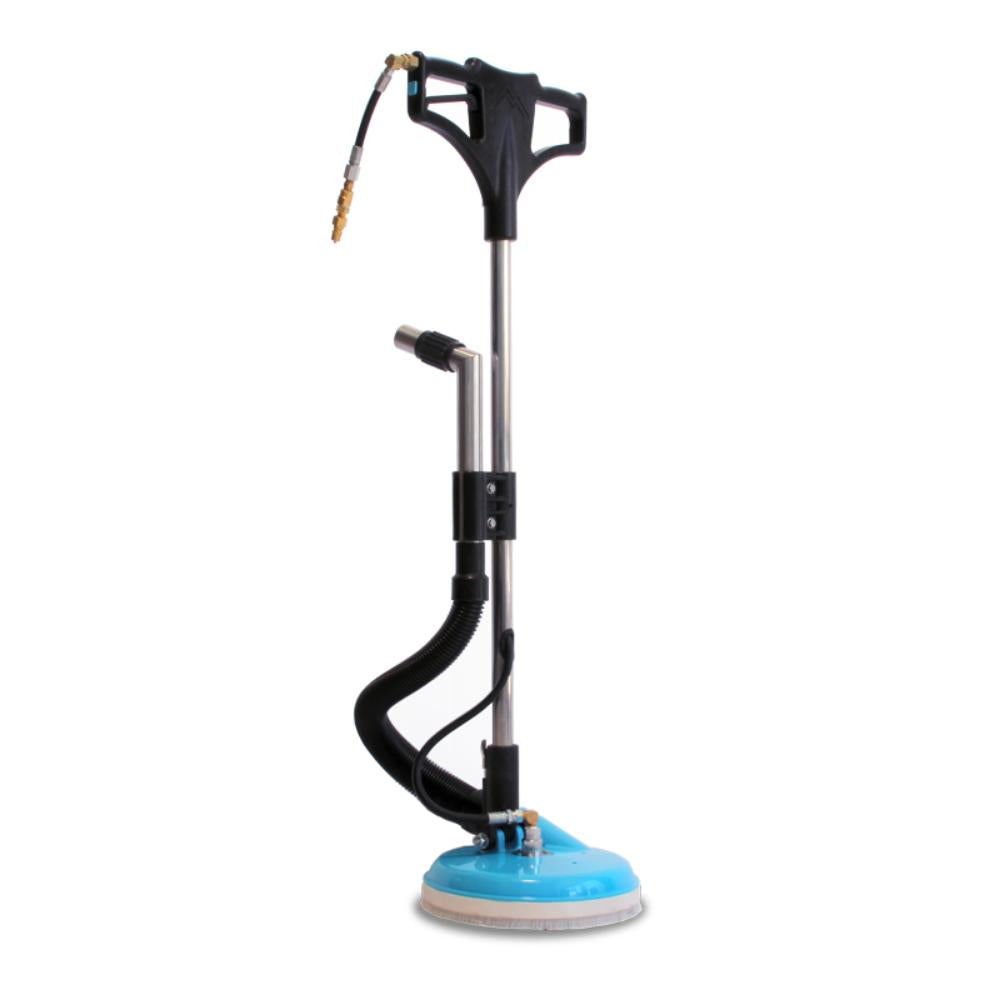 Mytee-8904-Spinner Floor buffer with blue buffer head on a white background