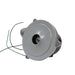Gray mechanical component with wires on a white background