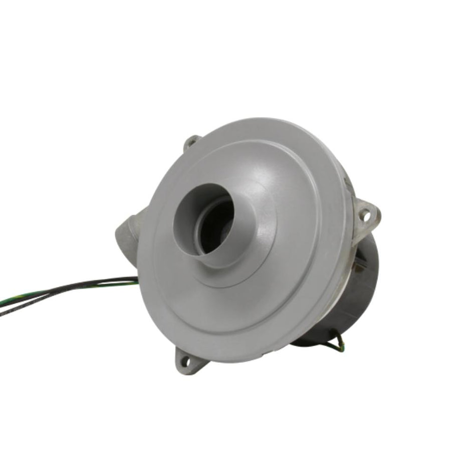 Gray mechanical component with wires on a white background