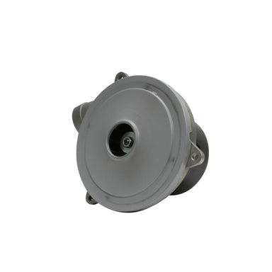 Gray mechanical component on a white background