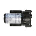 Black mechanical pump with visible branding on a white background