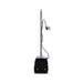 Black and silver lamp on a white background