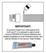 Instructions for using GOOP All Purpose Adhesive and Sealant to prevent hoses from unscrewing from Cuff-Lynx.