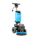 Blue floor buffer on a white background