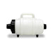 White plastic container with black accents on a white background