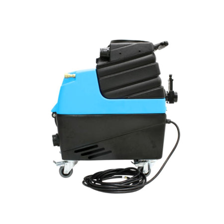 Blue and black pressure washer on a white background