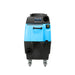 Blue and black industrial machine on a white background