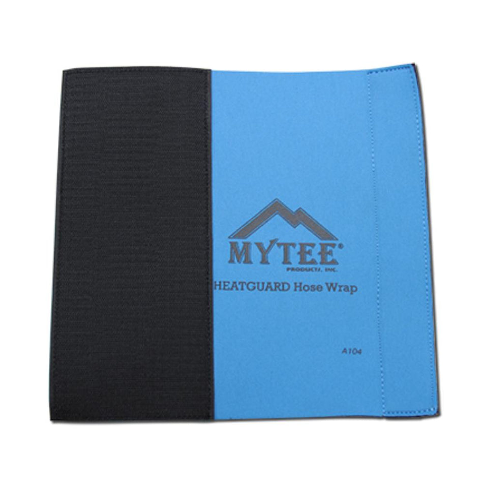 Blue and black MYTee Heatguard Hose Wrap on a white background