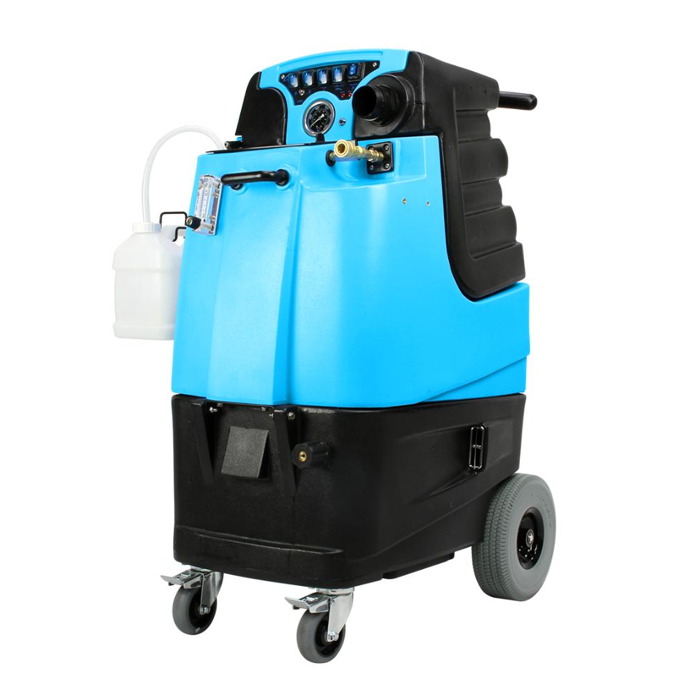 Blue and black Mytee-LTD3 cleaning machine on a white background