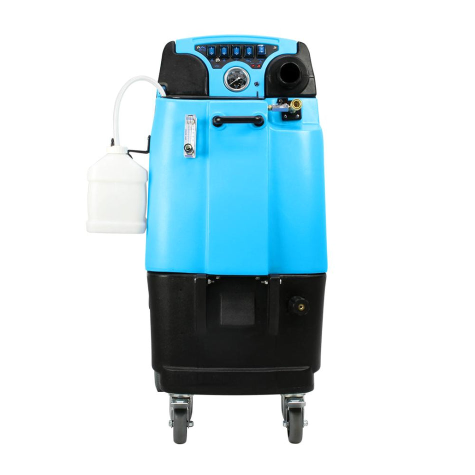 Blue and black Mytee-LTD3- industrial machine on a white background