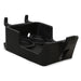 Black plastic bracket on a white background