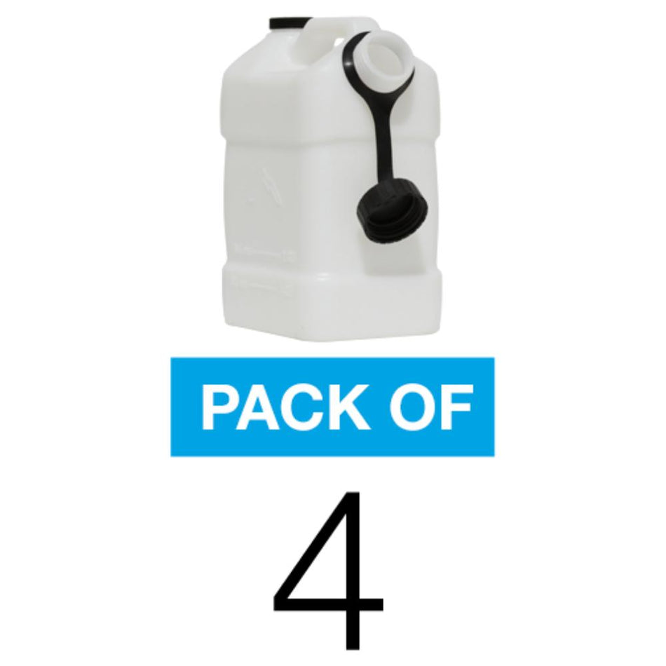 White container with black lid labeled 'Pack of 4' on a white background